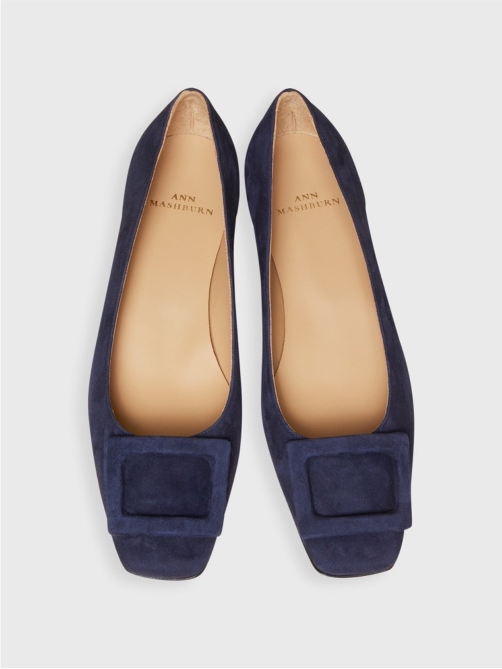 ANN MASHBURN Buckle Shoe Navy Suede